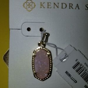 Kendra Scott pink druzy earrings